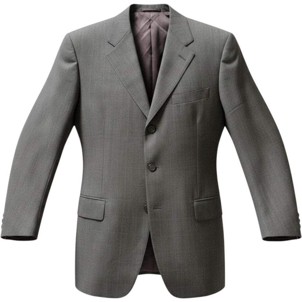 Canali Suit Jacket Mens 44R Grey Plaid Super 120s Wool Blazer Italian Luxury